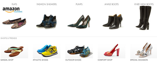 amazon shoe shopping