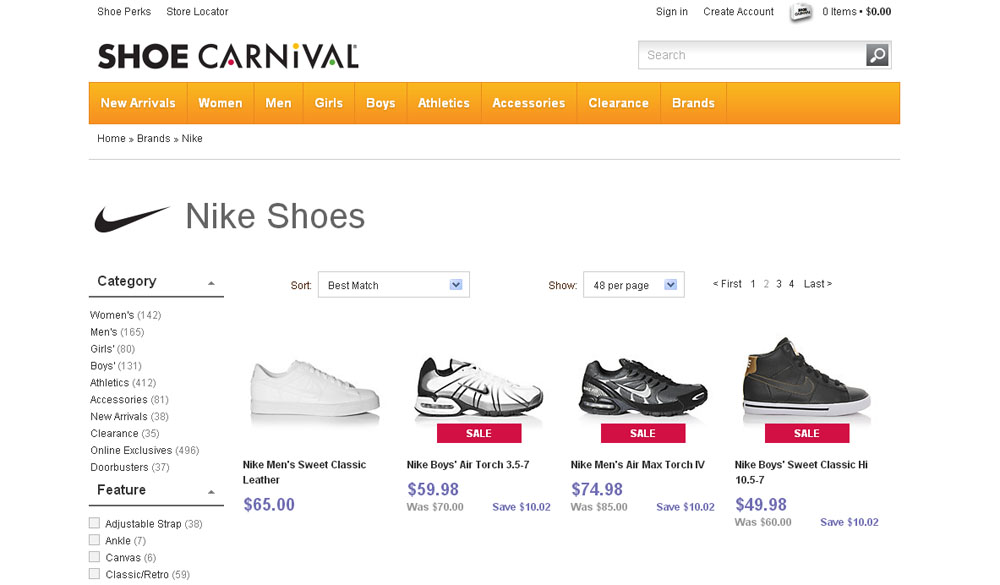 does shoe carnival sell air force ones