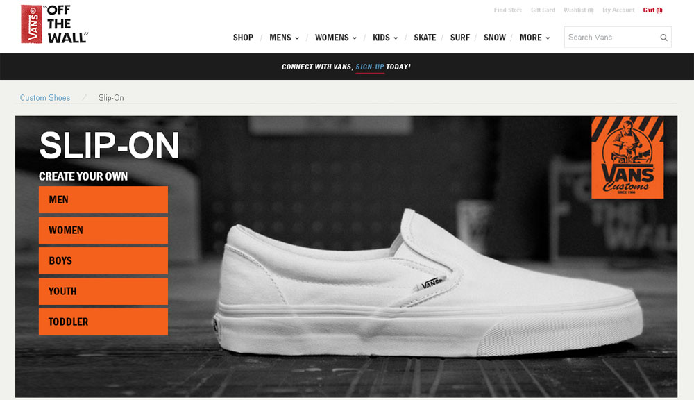 vans off the wall official website 