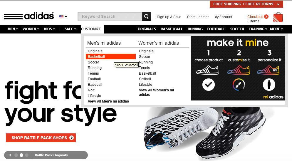 adidas customize shoes online